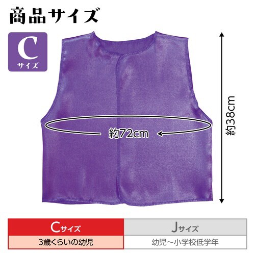 ソフトサテン ベスト C 紫