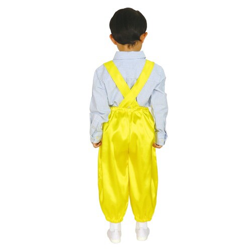 ソフトサテン サロペットパンツ J 黄