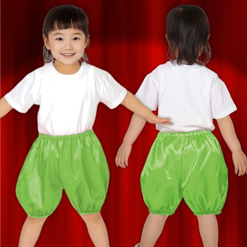 ソフトサテン かぼちゃパンツ C 黄緑