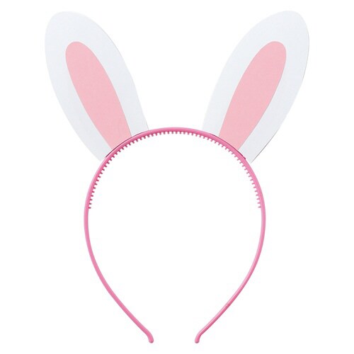 ウサギ耳付きカチューシャ ピンク