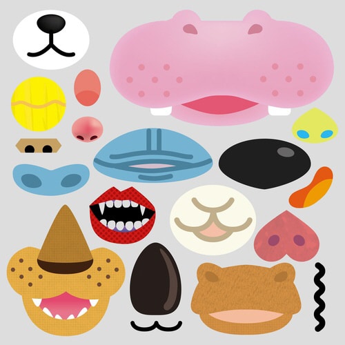 かおシールブック どうぶつ