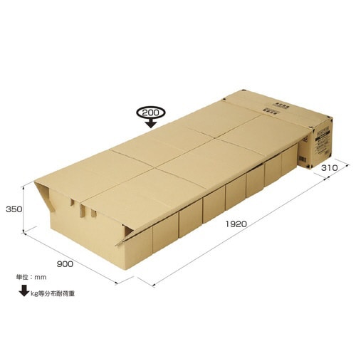 段ボールベッド 高さ35cmタイプ/ナチュラル