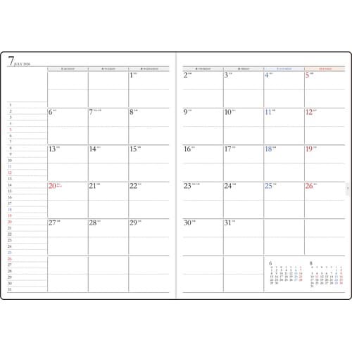 26年デスクダイアリーカジュアルB5週間