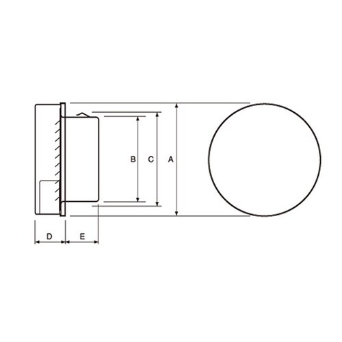 ステンレス換気用ガラリ(外壁用)フラット