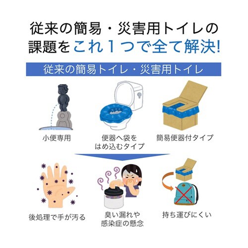 携帯用ポリ袋トイレ Peepoo 10個