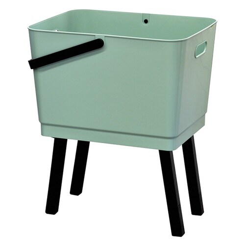 コクボ 足つきバスケット グリーン