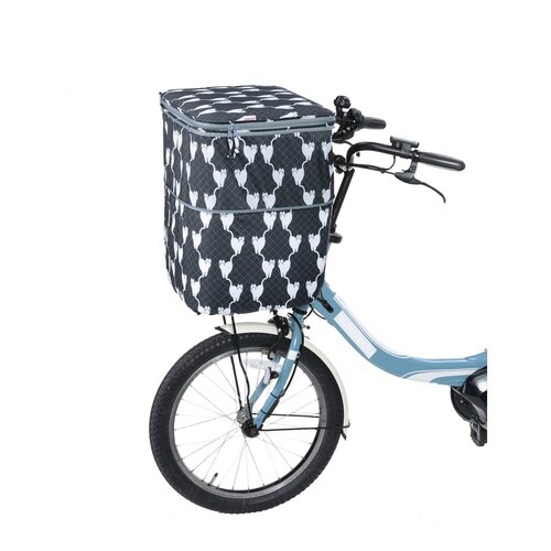 2段式前カゴカバー ネコ柄