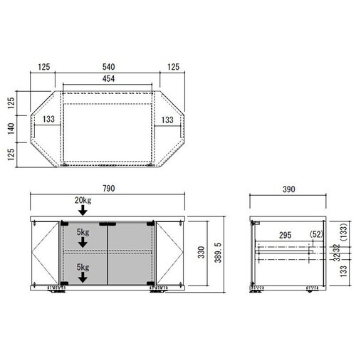 ラシーヌ コーナーテレビ台