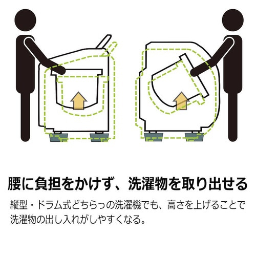 あしあげ隊 洗濯機用 黒