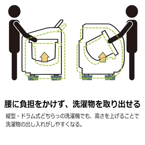 あしあげ隊 洗濯機用 黒