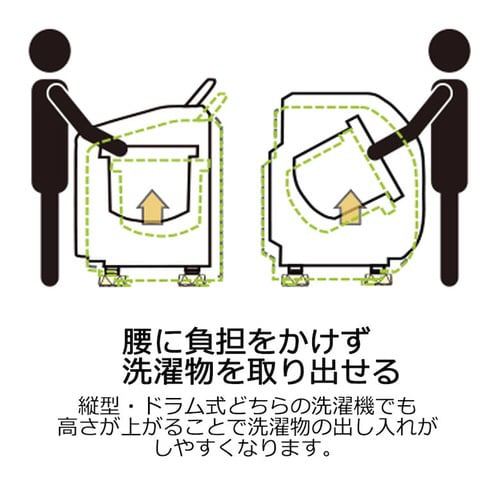 あしあげ隊 洗濯機用 白