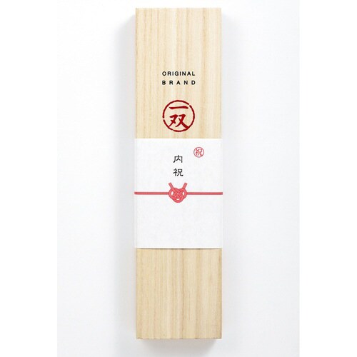 一双 内祝 夫婦箸 銀天