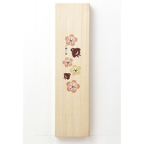 吉兆桐箱夫婦箸梅と千鳥