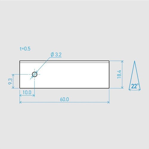 0.5x18.4x60L 22°50p