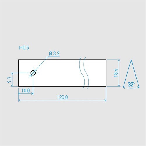 0.5x18.4x120L 32°50p