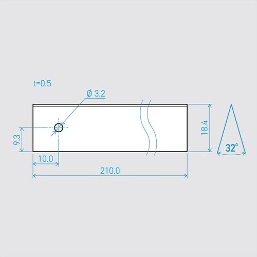 0.5x18.4x210L 32°50p