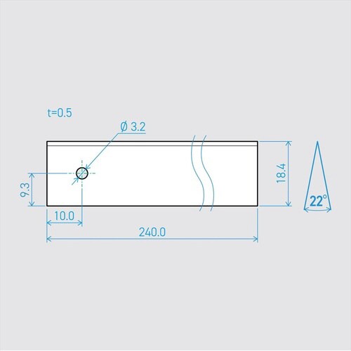 0.5x18.4x240L 22°50p
