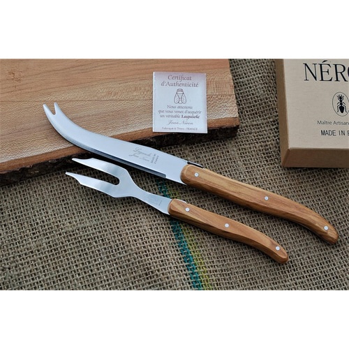 オリーブハンドル チーズナイフ フォーク