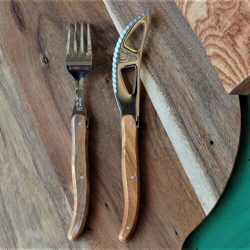 オリーブハンドル ピザナイフ フォーク