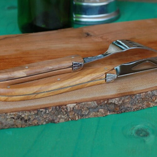 オリーブハンドル ピザナイフ フォーク