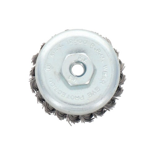 カップブラシ 鋼線ヒネリ