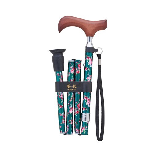 E−255B 愛杖 折畳式 花柄GR