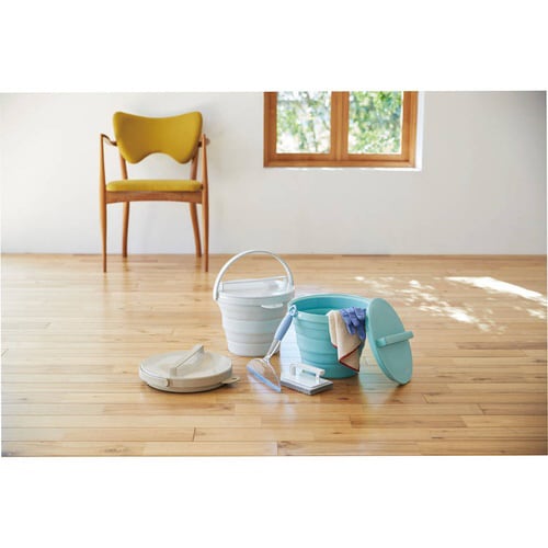 折畳めるバケツ 8L フタ付