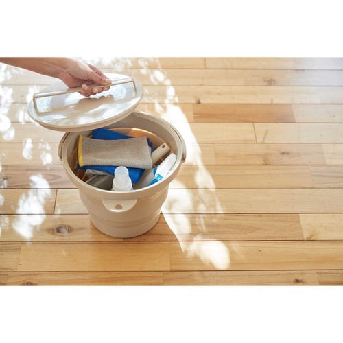 折畳めるバケツ 8L フタ付