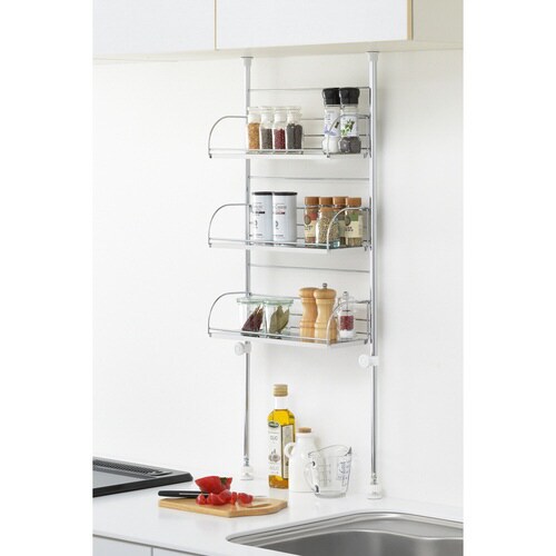 突っ張りスパイスラック3段