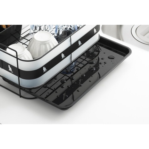 クロネコキッチン 水切りカゴ黒