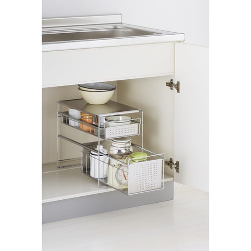 シンク下スライド収納2段 幅25