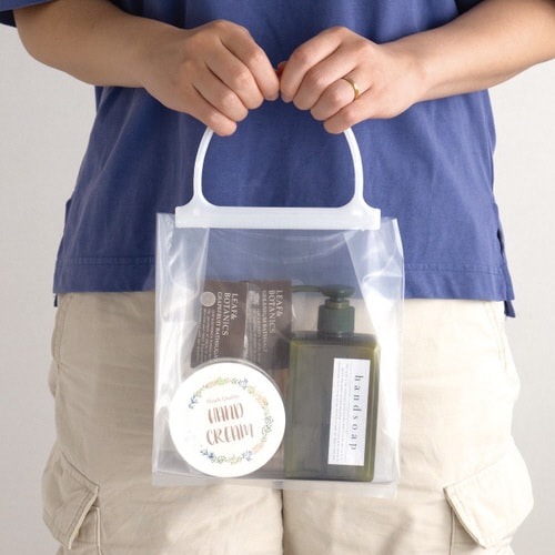 無地ハンドル付クリアギフトバッグ2