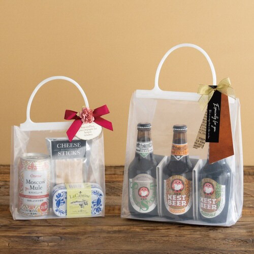 無地ハンドル付クリアギフトバッグ2