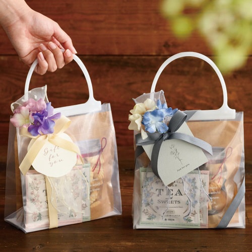 無地ハンドル付クリアギフトバッグ2