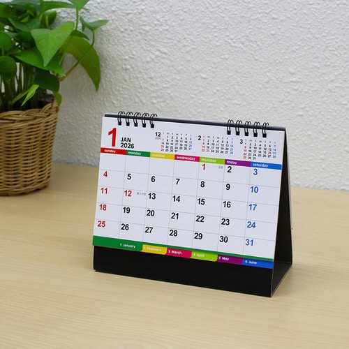 卓上カレンダー カラーインデックス 2026