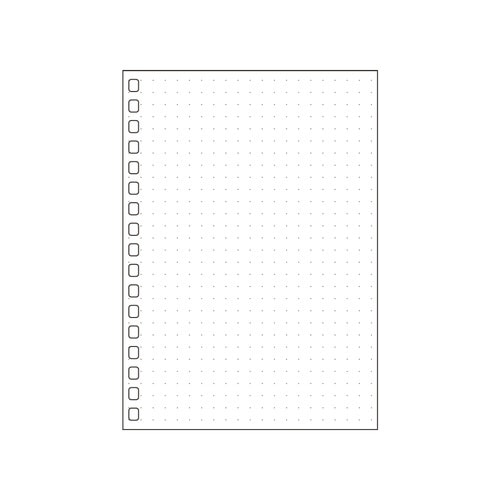 オープンリングノートリーフA6 ドット方眼