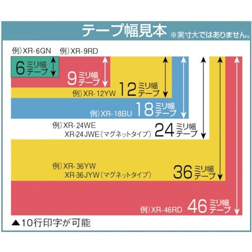 カシオ ネームランド用テープカートリッジ 粘着タイ