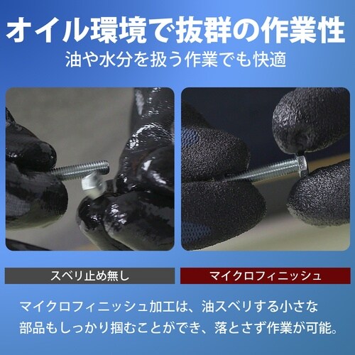 トワロン ニトリル背抜き手袋 アクティブグリップア