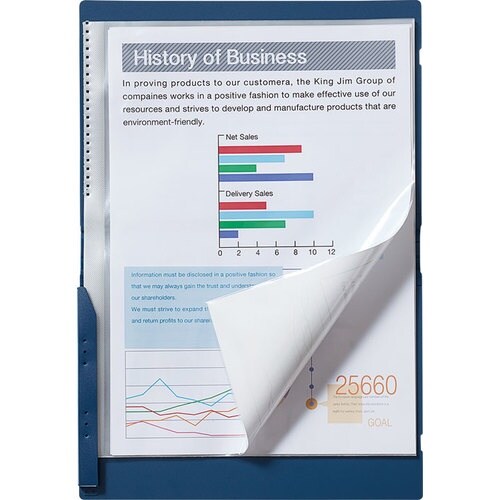 KING JIM 二つ折りクリア−ファイルコンパッ