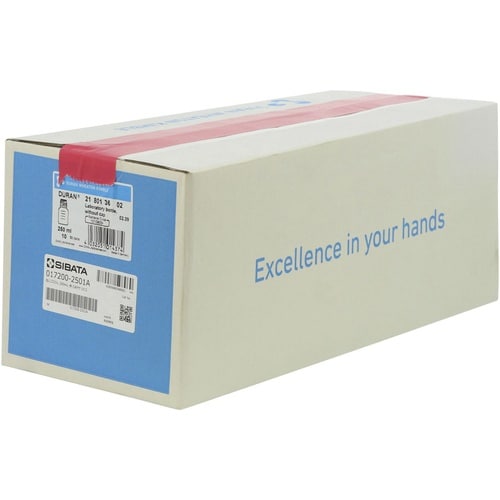 SIBATA 耐熱ねじ口びん 赤キャップ付 250