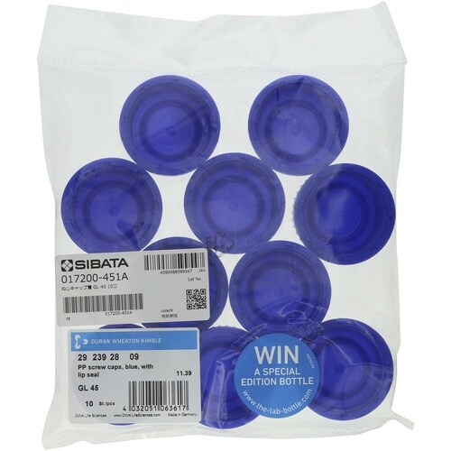 SIBATA 青キャップ ねじ口びん用 GL−45