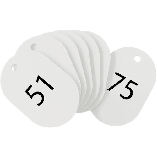 OP 番号札 小 番号入り76ー100 白 (25