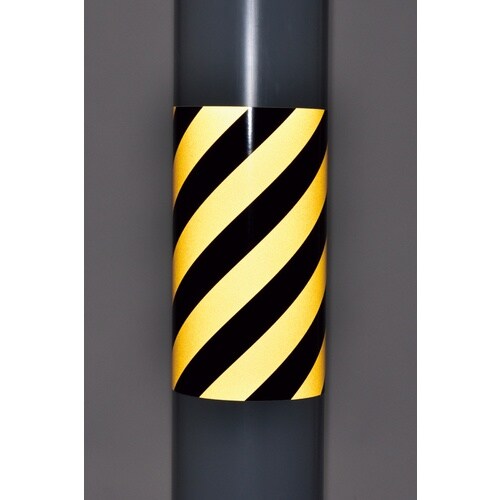 緑十字 トラ柄粘着シート 黄/黒 TR5−A 30