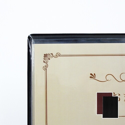 OP メニューファイル レザー調 A4 6頁 茶