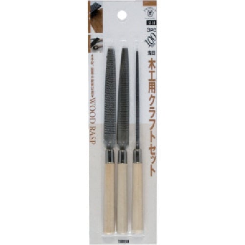 ツボサン クラフト木工ヤスリ 3種セット BP入り