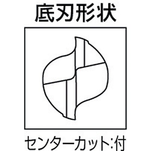 三菱K 2枚刃キー溝用 ハイススクエアエンドミルP