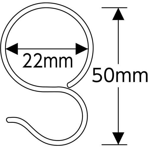 緑十字 パイプ用フック 金具10 19mmΦ用 内