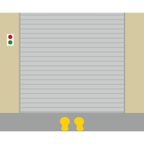 緑十字 路面用足型ステッカー(ラインプロ) 白 L