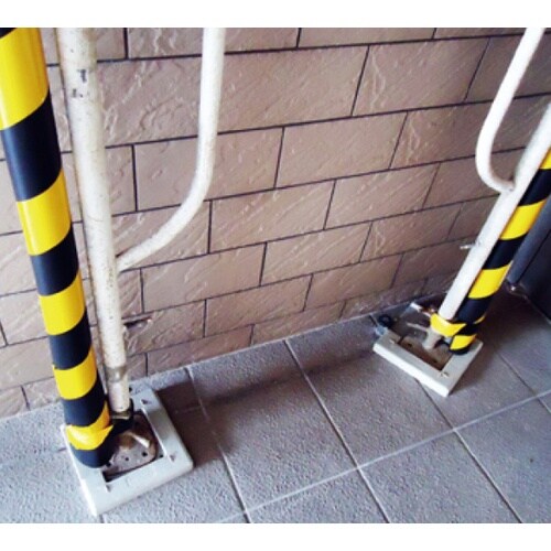 緑十字 トラ柄パイプクッション(反射タイプ) 黄/