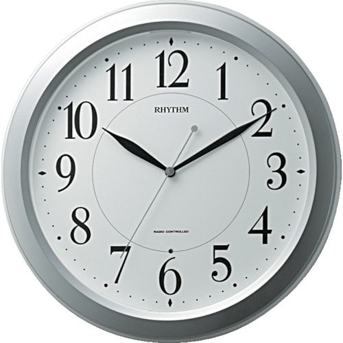 RHYTHM 電波 壁掛け時計(アナログ表示) 暗